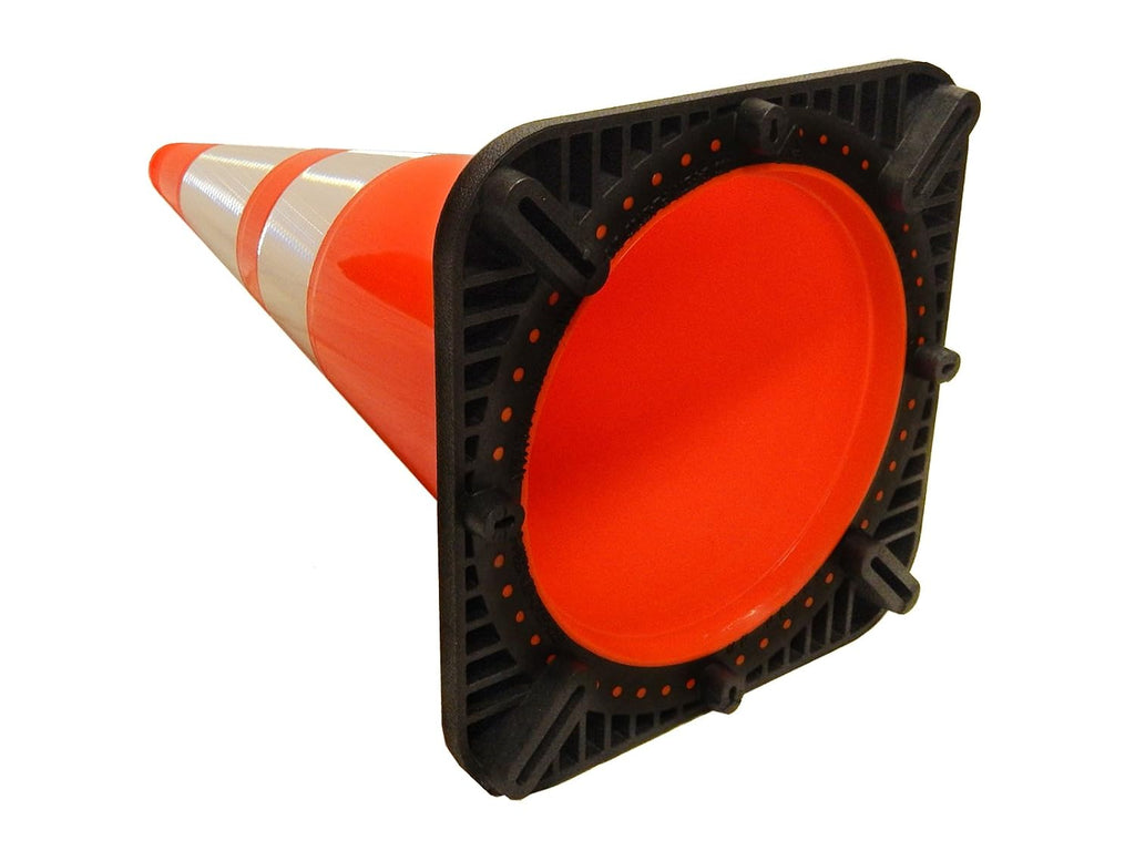RS70032CT3M64 Revolution Series 28" Traffic Cone Wide Body with 6" and 4" Reflective Cone Collars, Orange Color