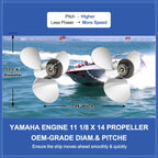 FYMP 13P 14P 12P 11P Boat Propeller for Yamaha 40-60HP 13 Spline RH