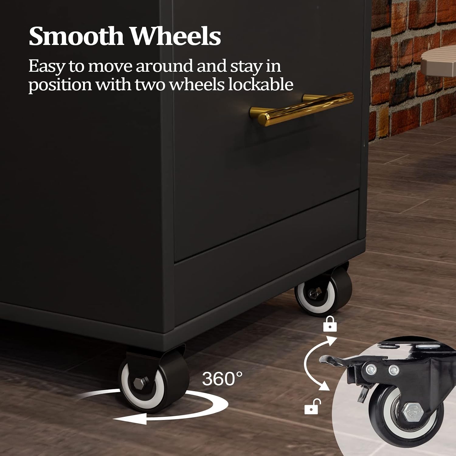 Salon Trolley Cart with Wheels, Wooden Hair Storage Cabinet, Stylist Cart Mobile Hairdressing Barber Station for