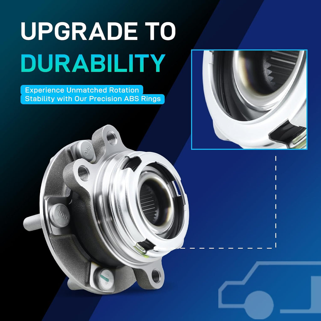 Front Wheel Bearing for Nissan Altima 07-18 Murano 09-18 W/ABS 5-Lug, 2 Pcs