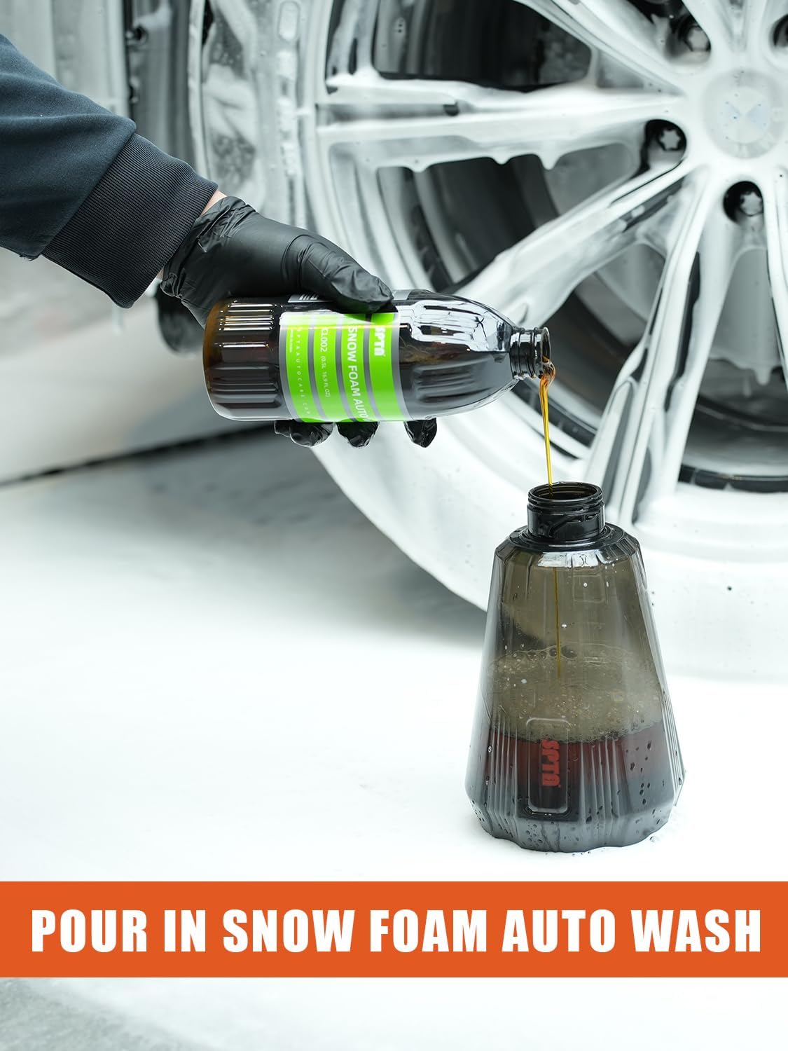 Foam Cannon (Thicker Snow Foam Technology) with 1/4 Inch Quick Connector for Pressure Washer (Wide Mouth), 34 Oz