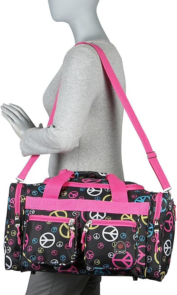 Duffel Bag, Black, 18.5 in X 10.5 in X 8.5 in