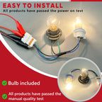 Svicari Backup Light Reverse Lmap Socket, Rear Tail Light Wiring Harness Connector Fit for Kia Optima 2014 2015 Replace OE 92452-4C500 Inlcude Bulb