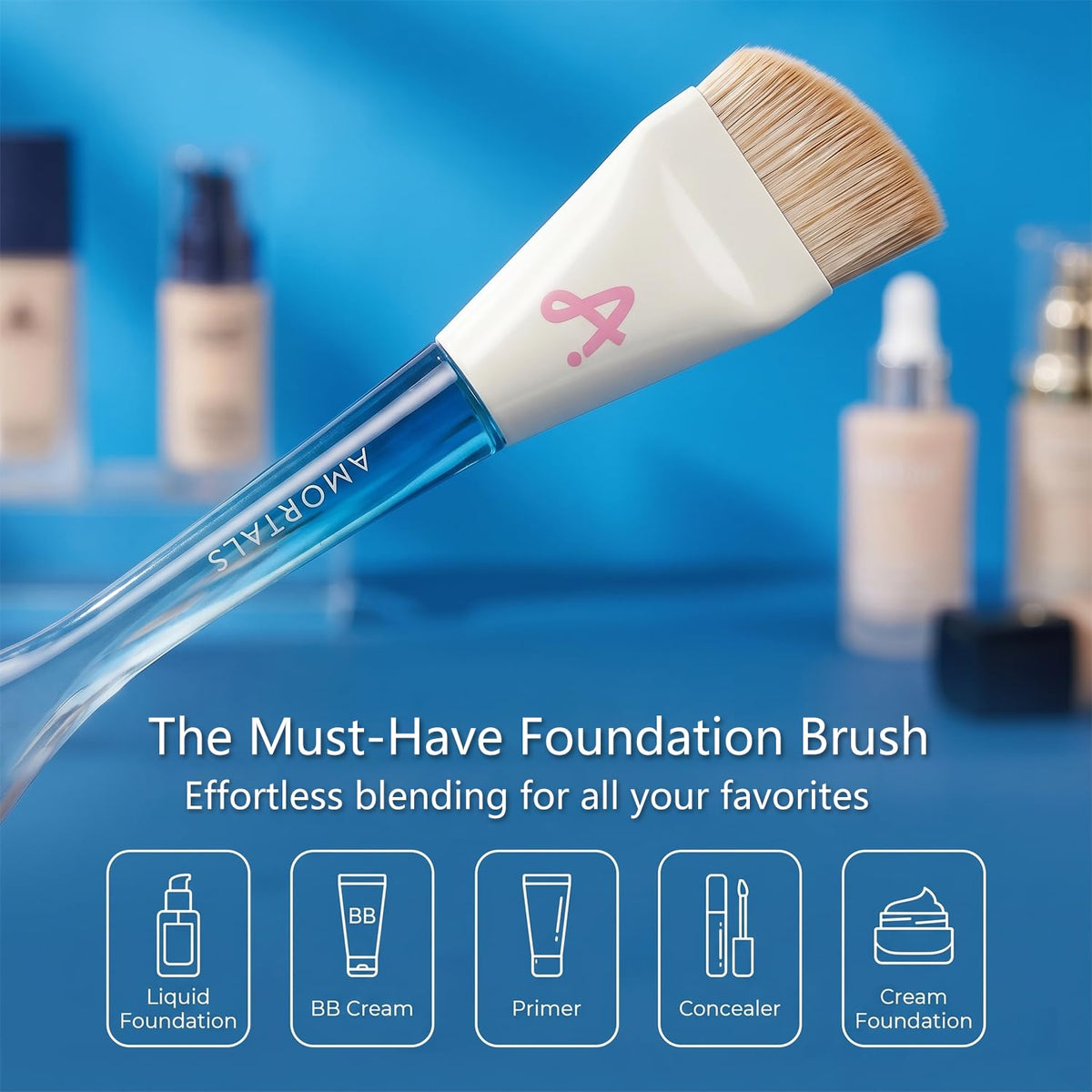 Makeup Brush & Sponge Set - Ultra-thin Flat Blender & Puff Kit