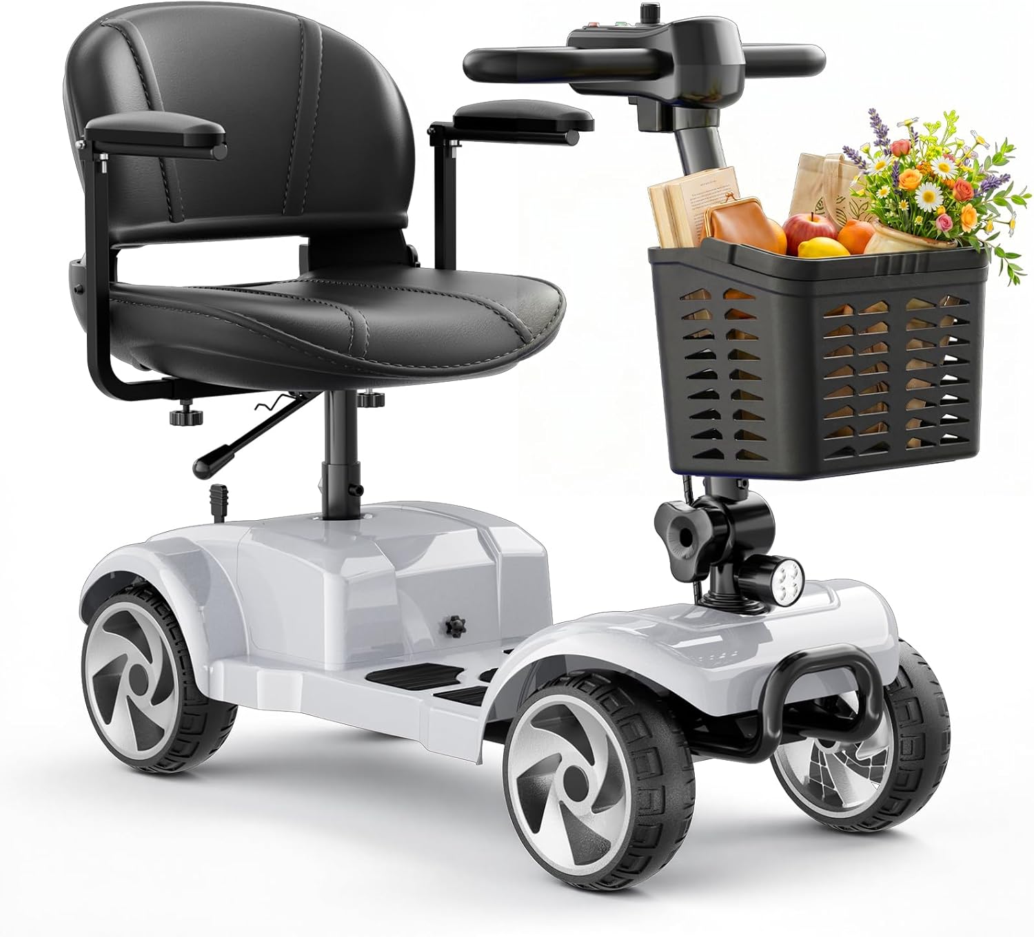 4 Wheel Mobility Scooters for Seniors& Adults, 20 Miles, 6.2 MPH