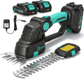20V Cordless Hedge Trimmer, 2 in 1 Electric Bush Trimmer, Handheld Grass Shear with 2×2.0Ah Rechargeable Batteries &