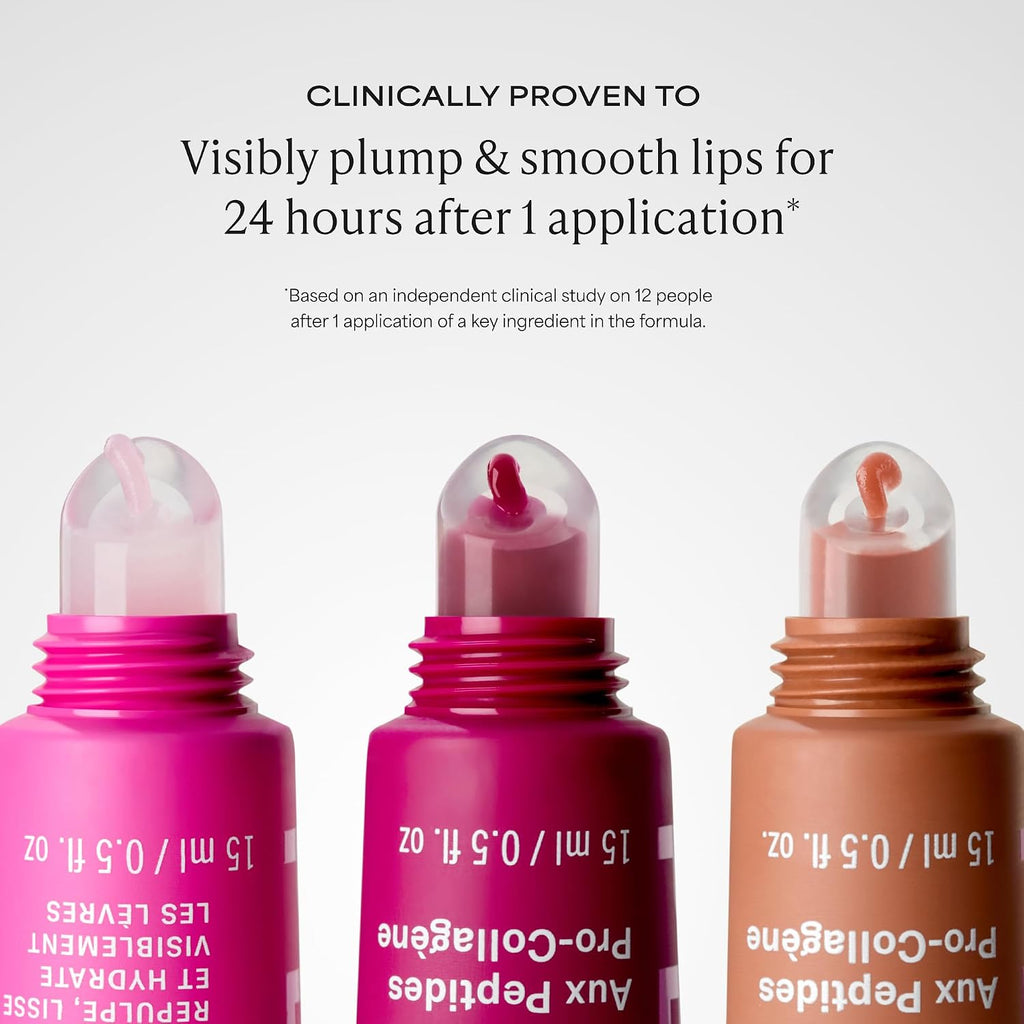 Pro-Collagen Peptide Gloss Lip Balm, Hydrates & Smooths Lips, Sheer & Glossy Finish for Fuller Lips, Sheer Tint