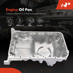 A-Premium Engine Oil Pan Sump with Drain Plug Compatible with Saturn