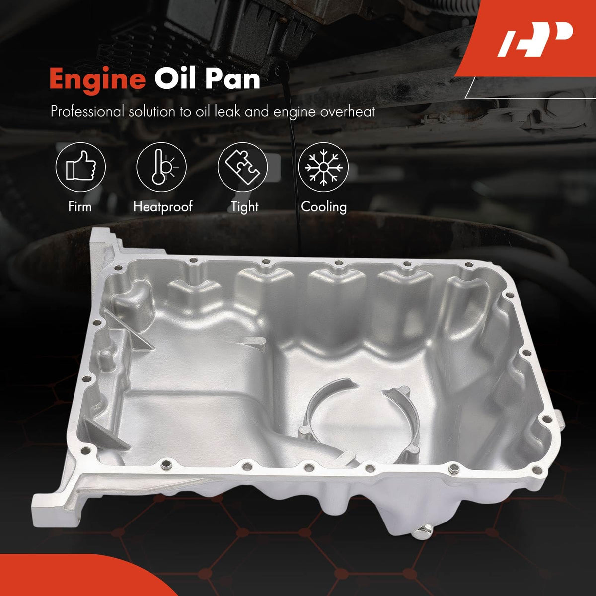A-Premium Engine Oil Pan Sump with Drain Plug Compatible with Saturn