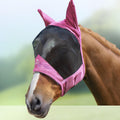 CareMaster Pro Luminous Horse Fly Mask Large Eye Space Standard with Ears UV Protection for Horse Light Pink Full Size
