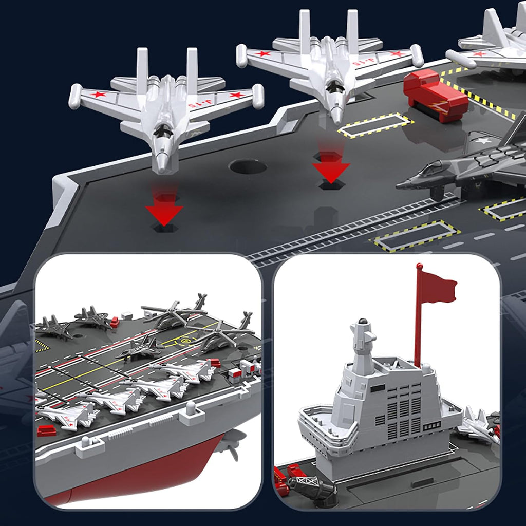RC Battleship with Water Cannon for Kids, Remote Control Boat for Pool | RC Boat 16 inches, 2.4GHz Dual Motor