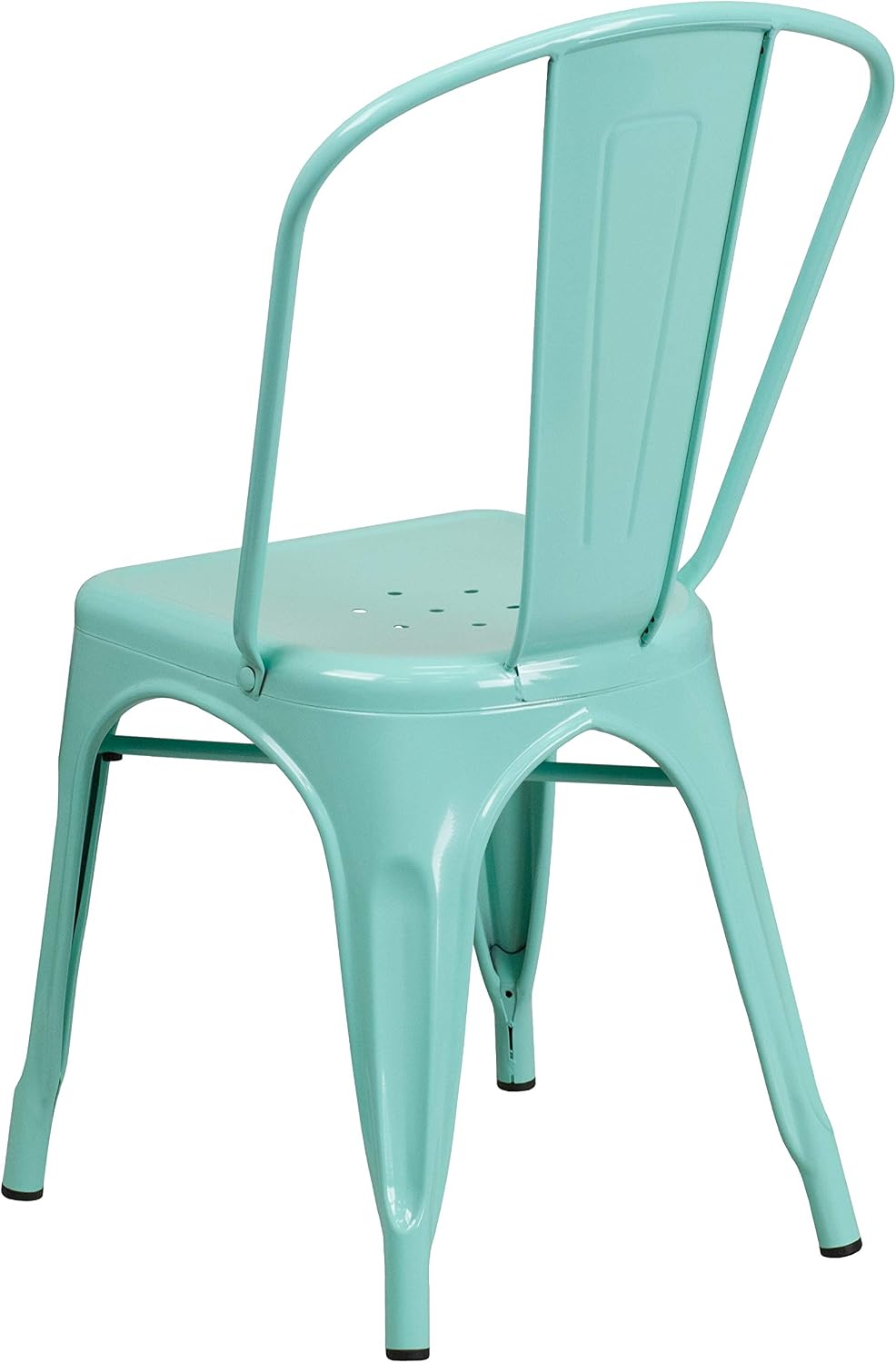 Metal Indoor/Outdoor Stackable Chair, Green, 4-Pack