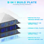 Howarx 3D Effect Build Plate for Snapmaker U1, Textured Fiber & Diamond