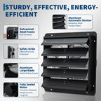 16 Inch EC Motor Shutter Exhaust Fan with Touchscreen Controller