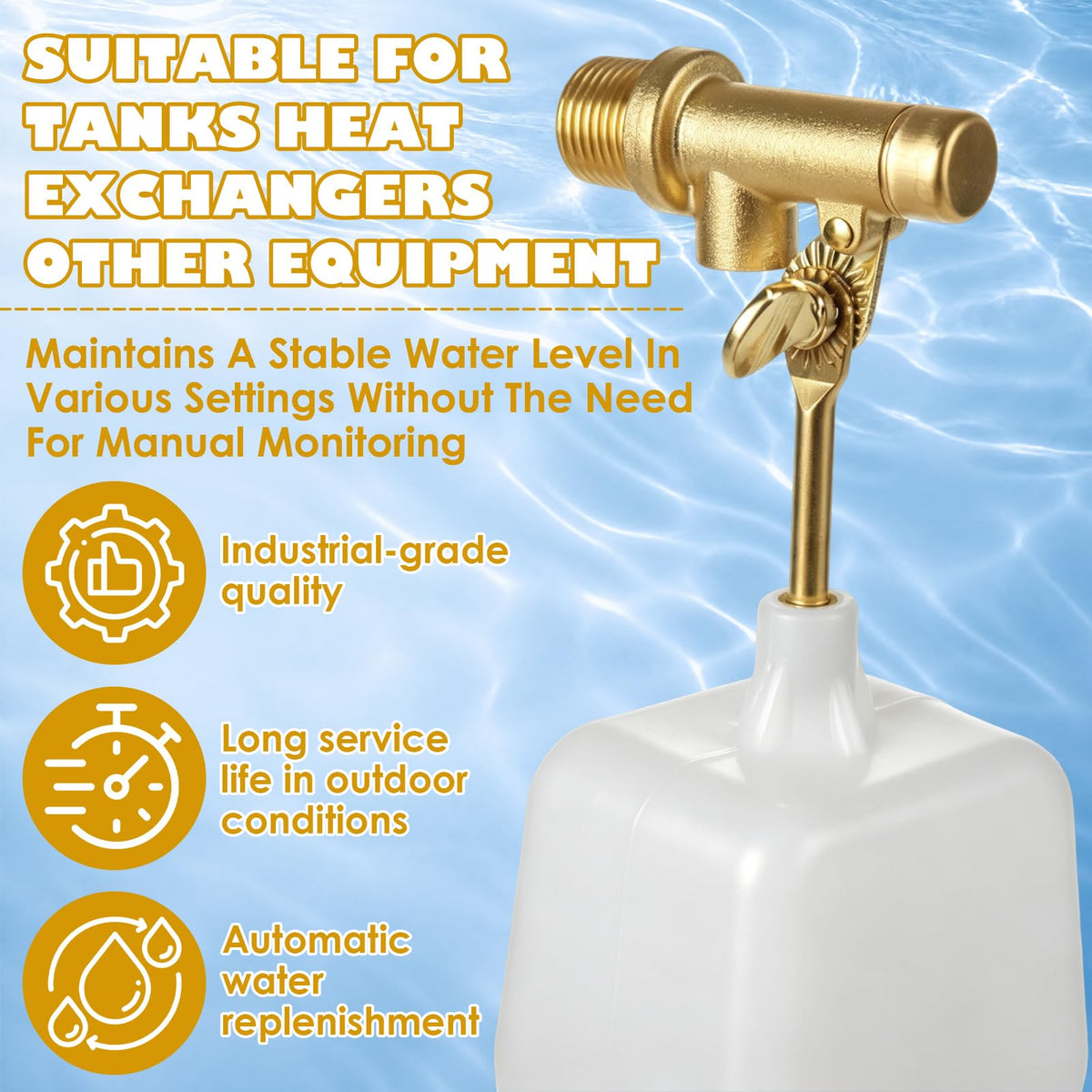 ASelected 3/8" Copper Pool Float Valve for Water Level Controller