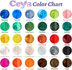 Mica Powder,30 Color Resin Color Pigment Set,7.41oz/210g Candle Paint | Pearlescent Effect Powder for Epoxy