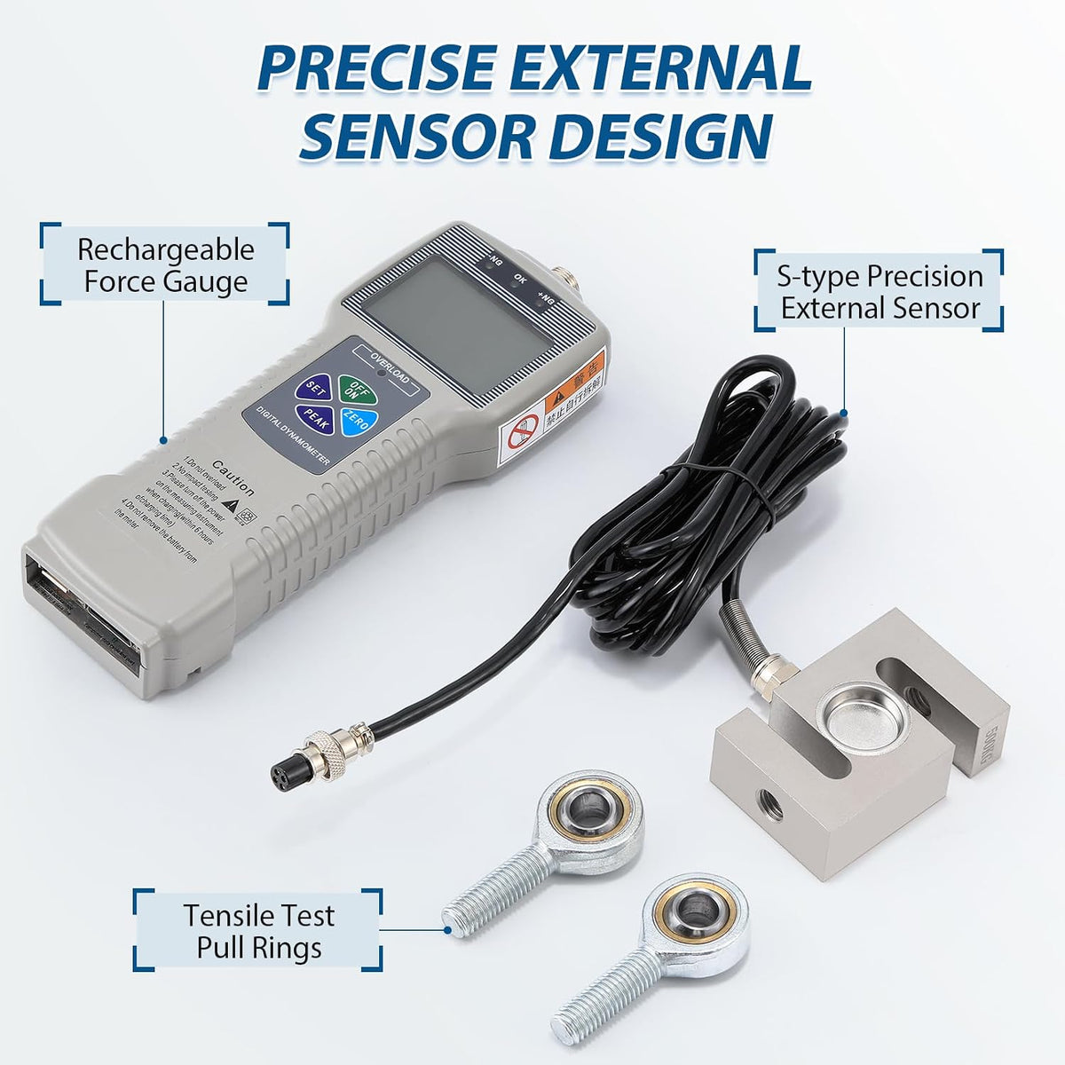 BAOSHISHAN DS2-2000N Digital Force Gauge with External Sensor