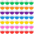 50 Pieces Colorful Small Round Capsules 1.77 Inch Vending Machine Capsule Empty Plastic Gumball Machines Containers