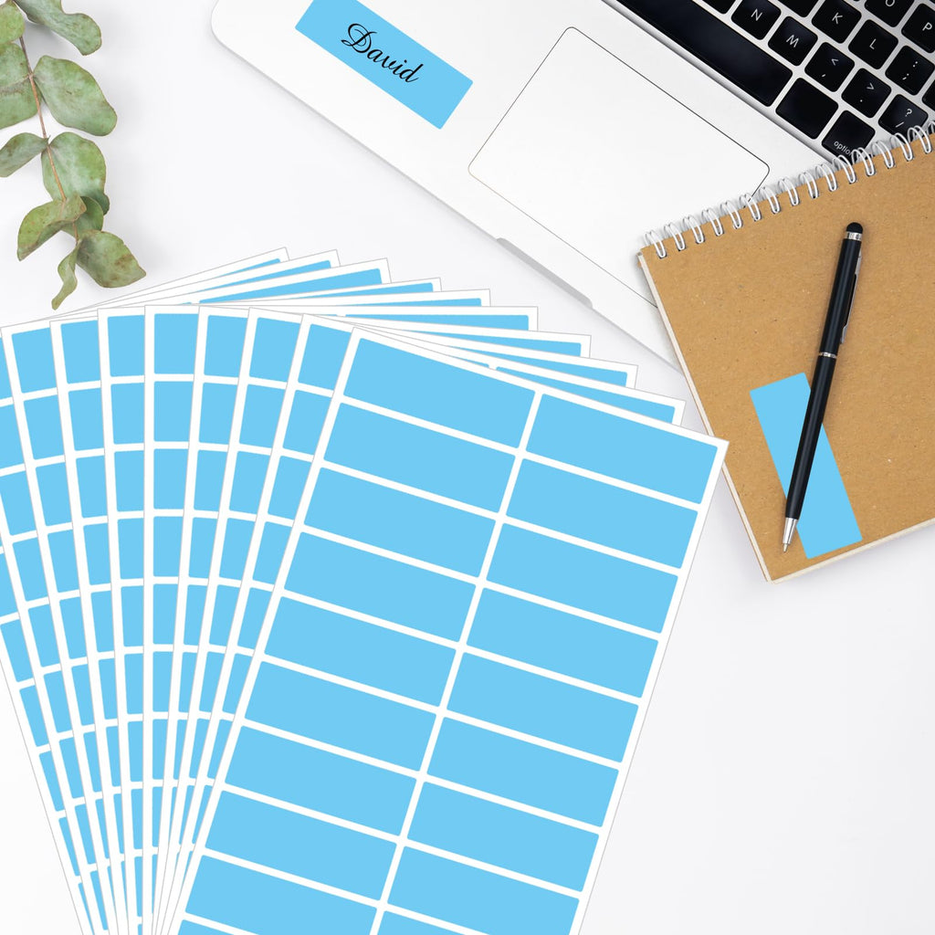 Color Coding Labels,400 PCS 1" x 3" Blue Rectangular Colored Labels Stickers