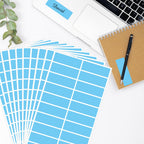 Color Coding Labels,400 PCS 1" x 3" Blue Rectangular Colored Labels Stickers