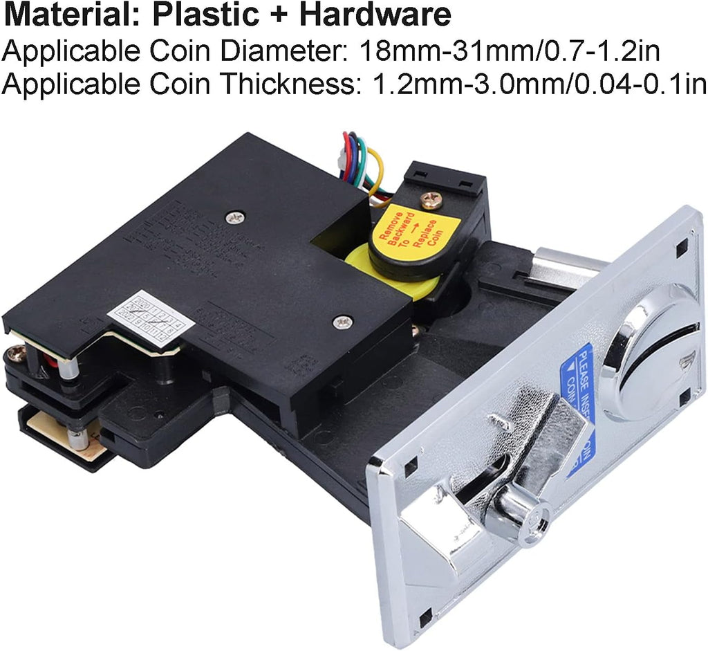 Coin Acceptor, CPU Multi Coins Acceptor Selector, Comparable Roll Down Coin Mech Electronic Coin Selector, for Arcade