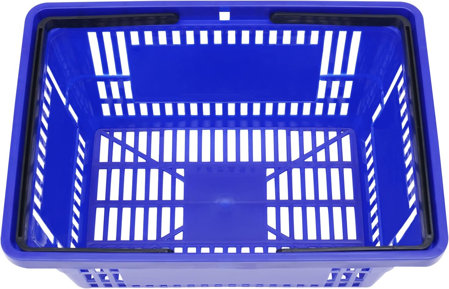 12x Shopping Baskets With Handles, Stackable Retail Store Supermarket Basket 18L Capacity Store Basket 22lbs