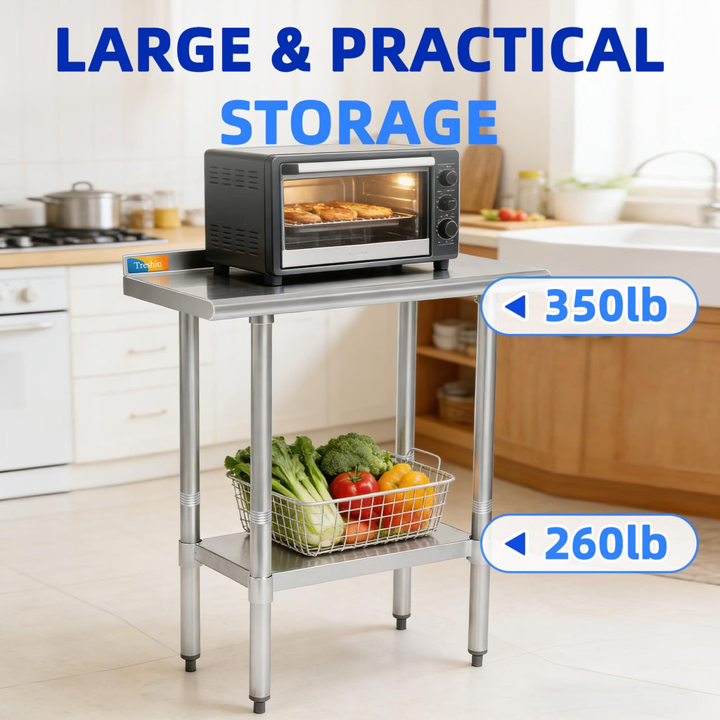 Stainless Steel Table 18" X 30" Commercial Prep & Work Table