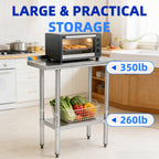 Stainless Steel Table 18" X 30" Commercial Prep & Work Table