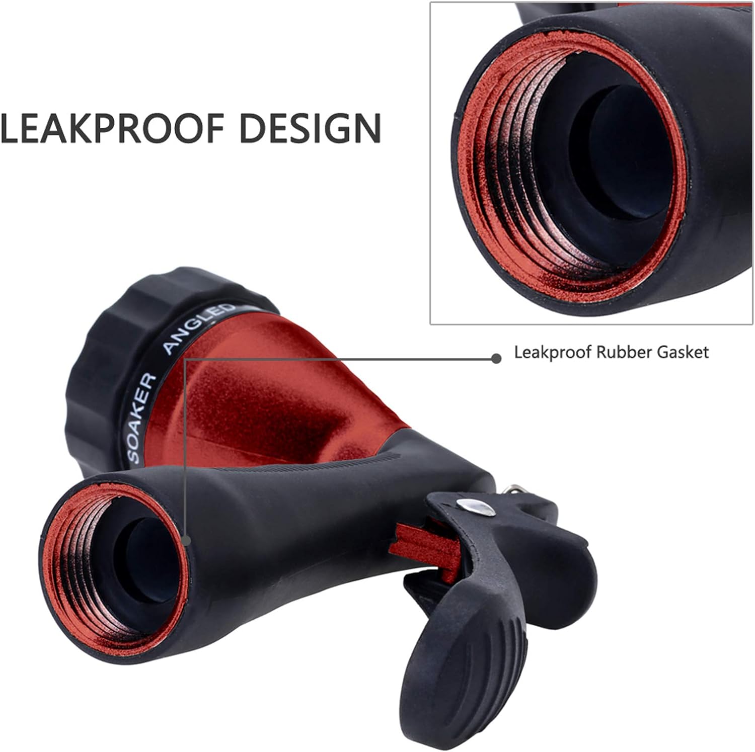 Water Hose Nozzle Spray Nozzle, Metal Garden Hose Nozzle with Adjustable Spray Patterns, Perfect for Watering Plants