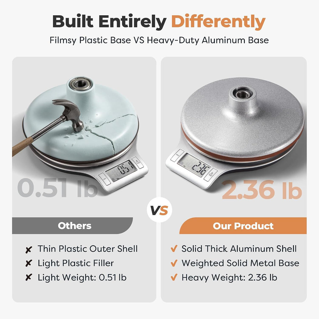 12" Aluminum Cake Turntable Set, Rotating Cake Stand for Decorating
