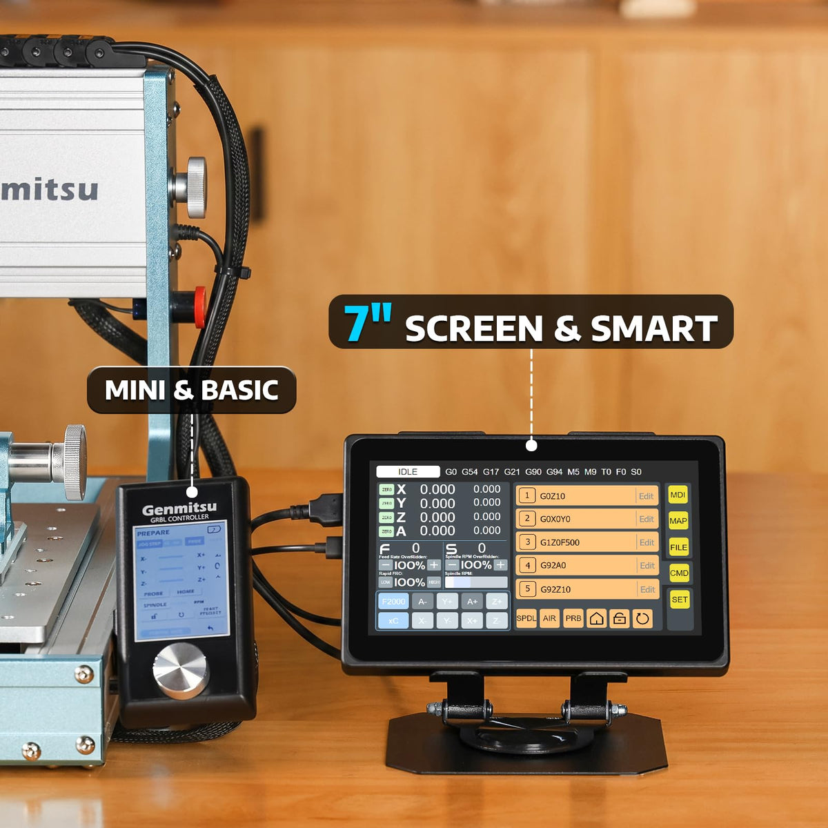 Genmitsu P7-A 7'' HD Touchscreen 4-Axis CNC Offline Controller