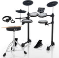 ERS1000 eRoadshow Electronic Drum Set, Complete Kit with Four Quiet Mesh Pads, Two Pedal Controllers, Cymbal Pads
