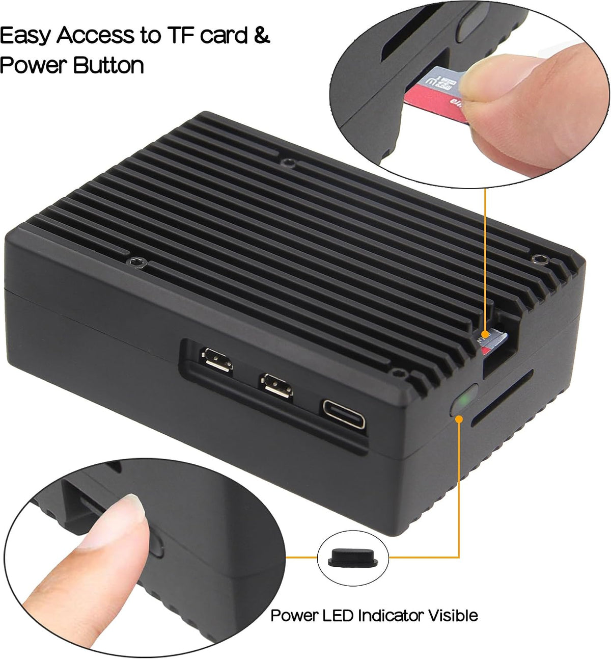 Geekworm P573 Heavy-Duty Passive Cooling Aluminum Case for Raspberry Pi 5