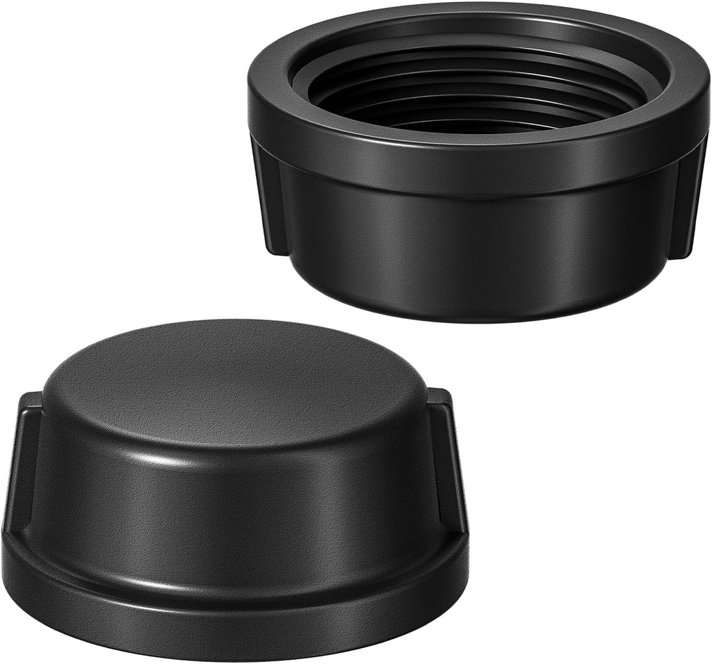 Malleable Cast Iron Pipe Cap,Black,1/2",2-Pack.