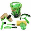 9 Pcs Horse Grooming Kit Tack Room Supplies, Cute, Green