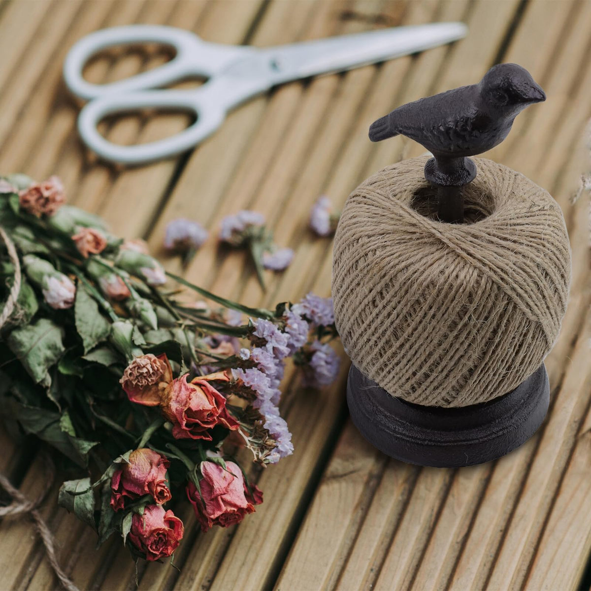 6.69" Natural Twine String & Rope Rack Casting Jute Twine Spool