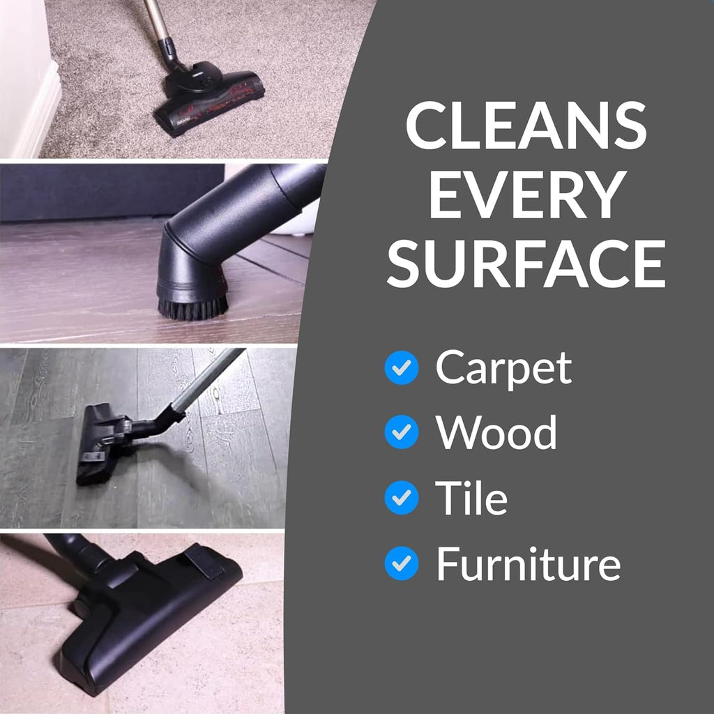 Tritan Bagged Canister Vacuum Cleaner, HEPA Filtration, Complete Home Care Tool Kit, Pet Hair No More, Adjustable