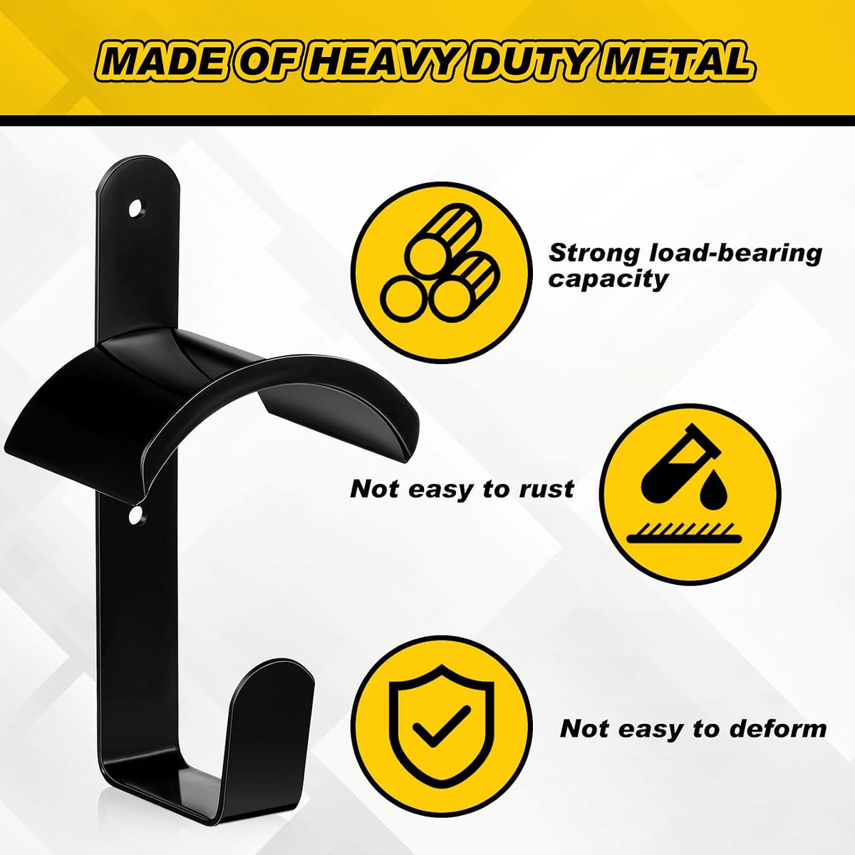 Horse Bridle Rack Wall Mount Black Metal Bridle Holder with Hook and Screws Bracket for Horse Barn Tack Room Stall