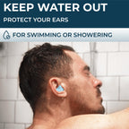 PQ Wax Ear Plugs, Silicone Earplugs for Sleep, Blue, 50 Ct