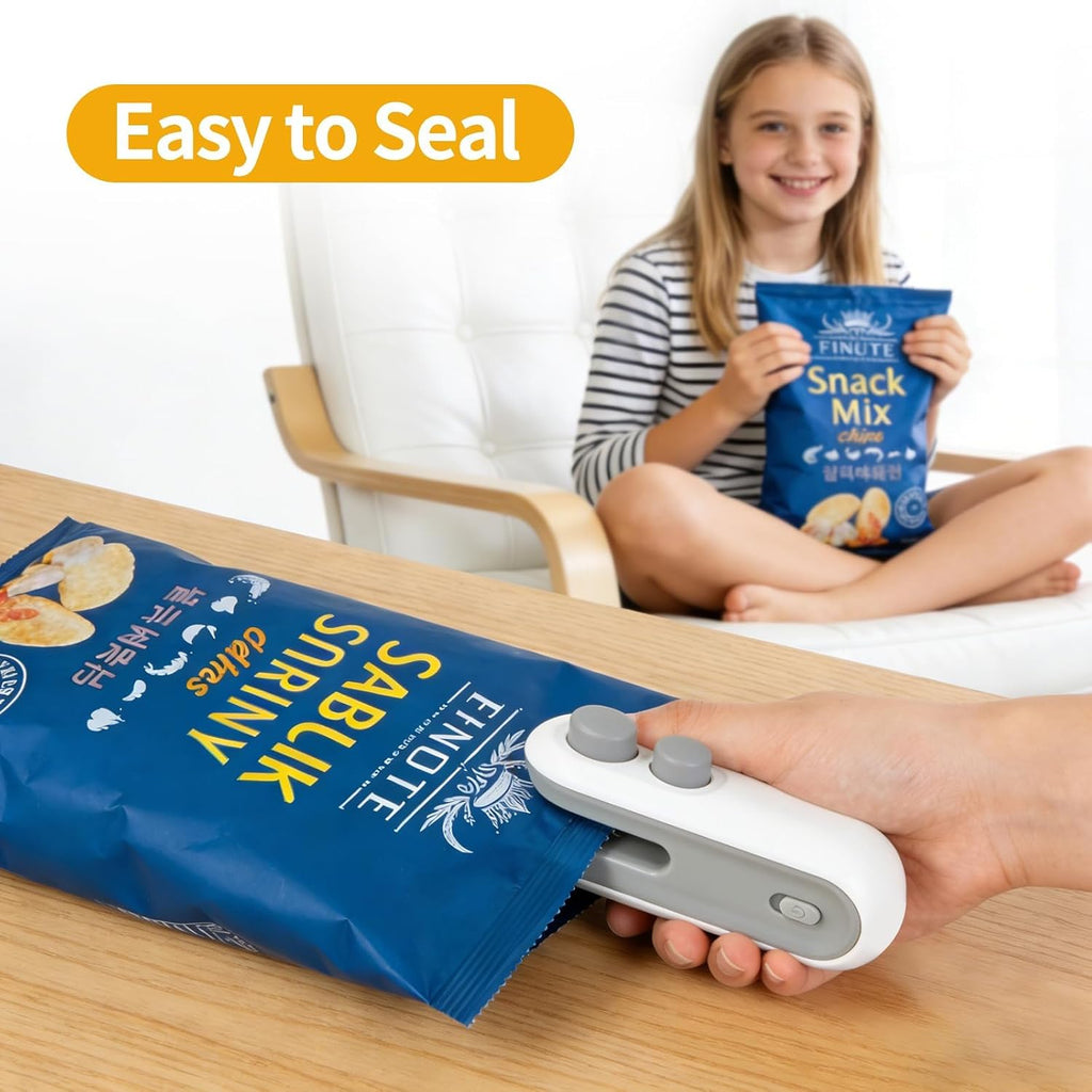 Mini Bag Sealer, 2 in 1 Heat Sealers with Cutter and Magnet