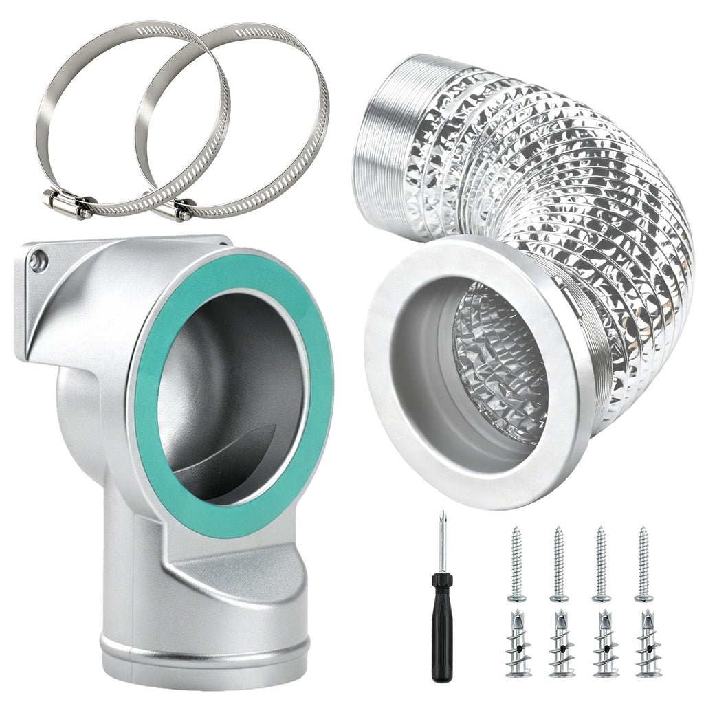 RSENS Magnetic Dryer Vent Kit, 4 Inch 90 Degree Quick Connect Vent Hose