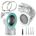 RSENS Magnetic Dryer Vent Kit, 4 Inch 90 Degree Quick Connect Vent Hose