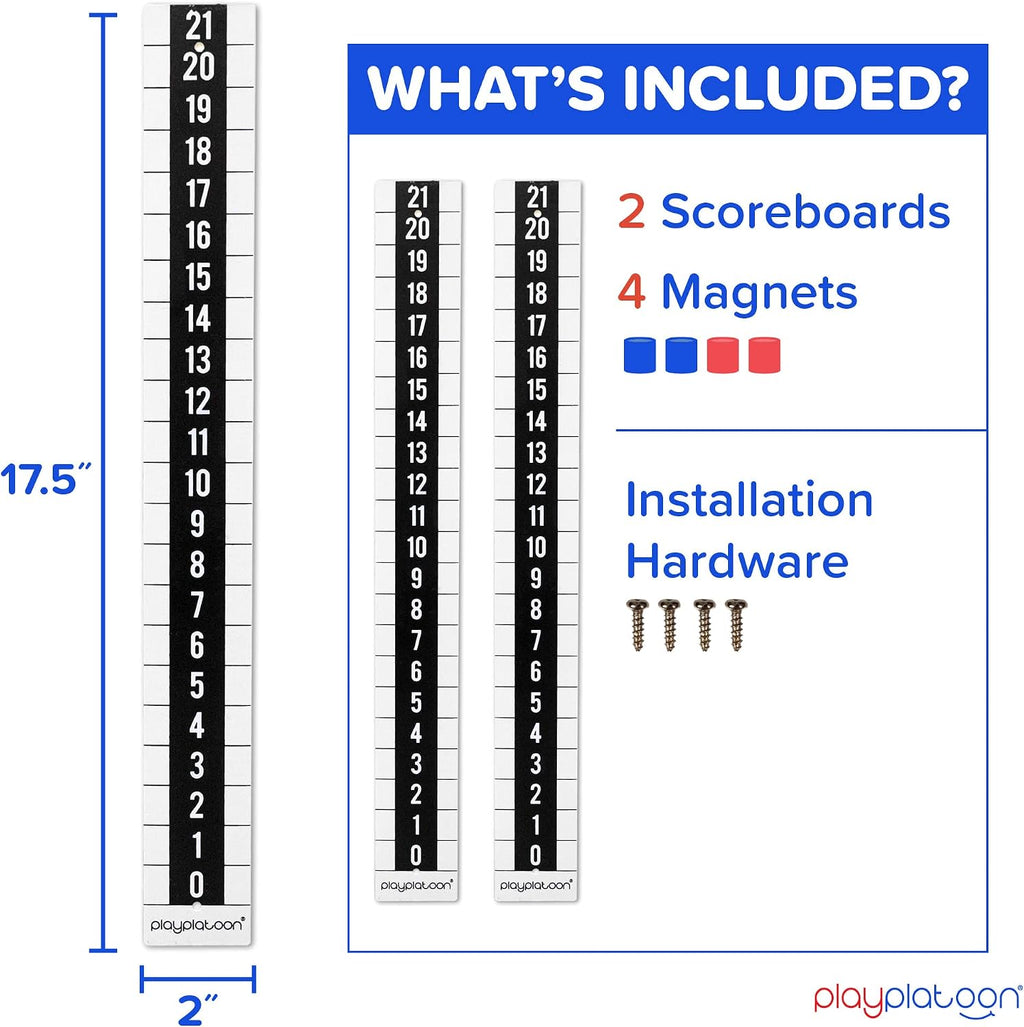 Cornhole Metal Scoreboard with Magnetic Score Keepers for Corn Hole Boards | 4 Magnetic Score Keepers
