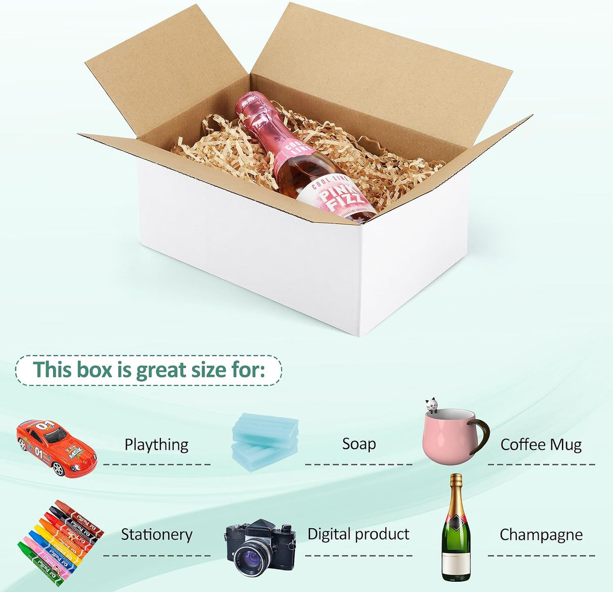 9x6x4-Small-Shipping-Boxes-30-Pack-White-Corrugated-Box-Mailers, Cardboard Boxes for Packaging Small Business, Mailing