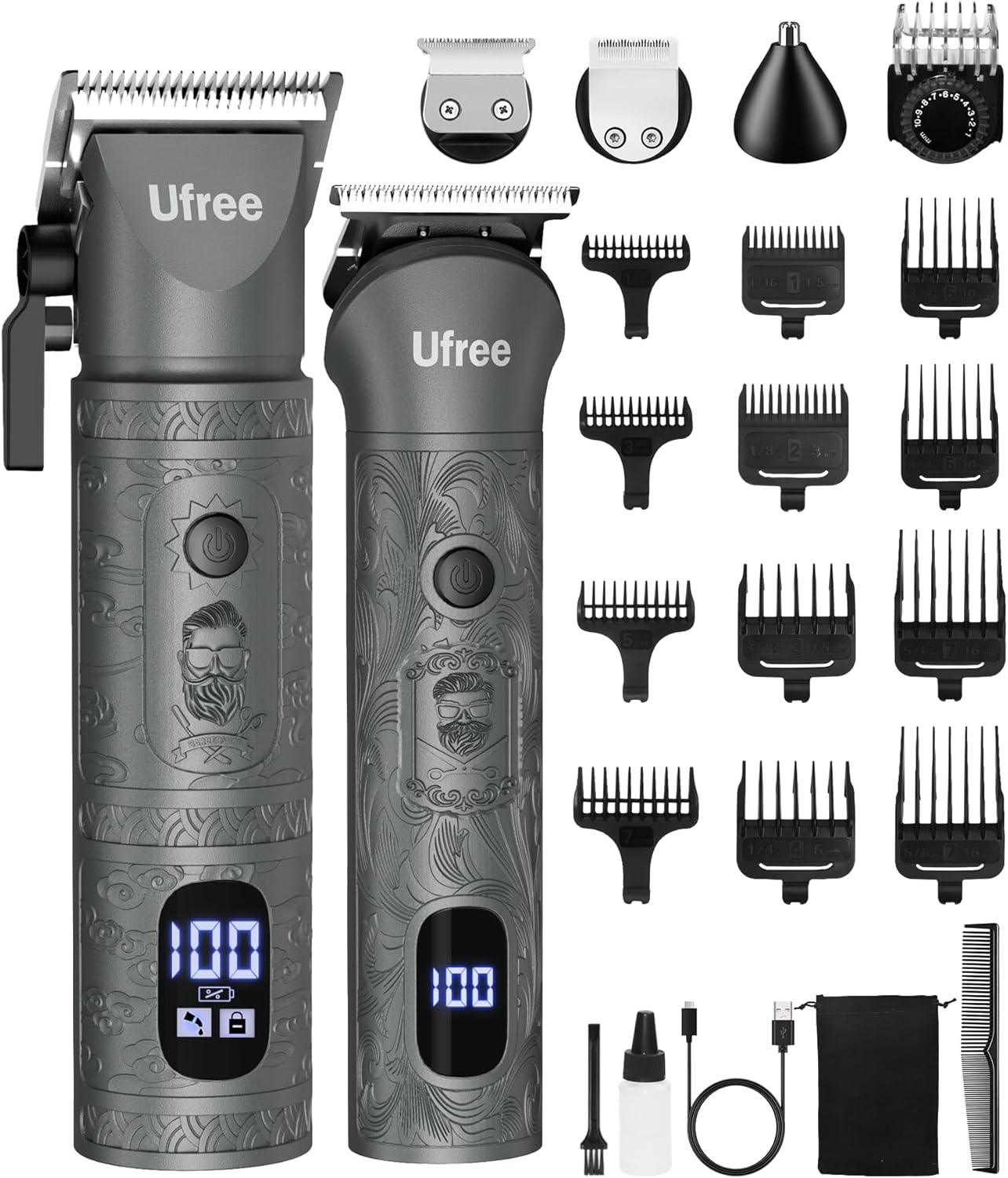 Beard Trimmer for Men with Hair Clipper, Professional Hair Clippers for Men and Hair Trimmers, Cordless Electric