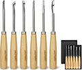 Wood Carving Tools, 6-Piece Wood Chisel Sets, CRV Steel Blades with Rust-Resistant Electrolytic Coating, Fishtail