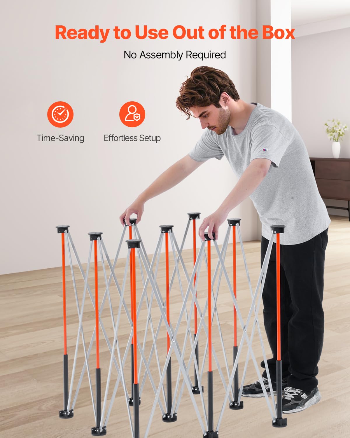 Portable Folding Workstand, 4.15 x 4.15 ft Collapsible Workbench, 3500 lbs Weight Capacity, No Assembly Foldable Work