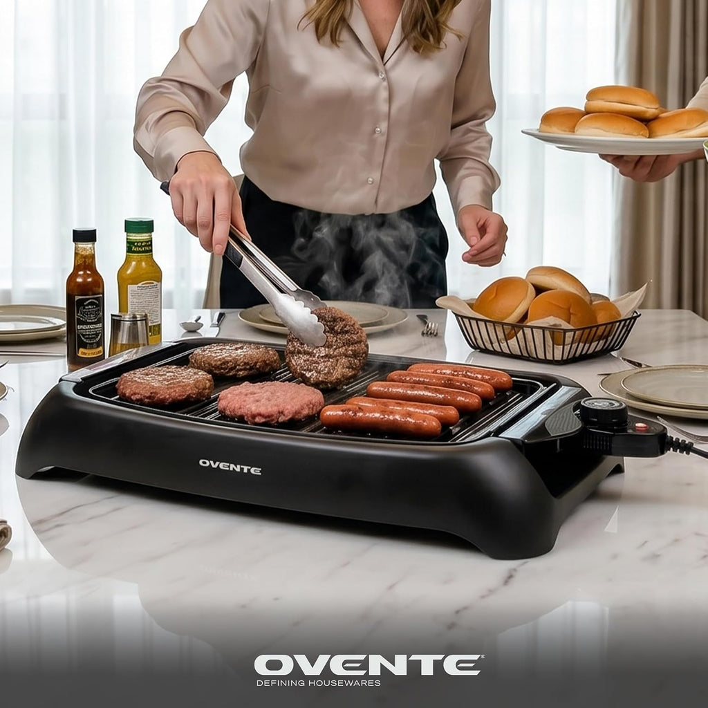 Electric Indoor Grill, 13x10 Inch Non-Stick Plate, Black GD1632NLB