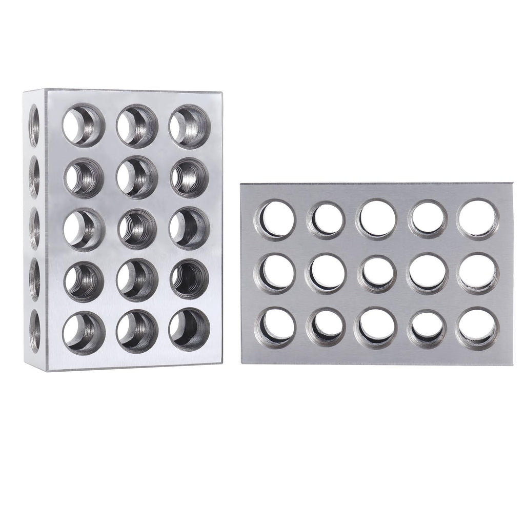 Accusize Ultra Precision 1-2-3 Blocks Set, 23 Holes, 2 Pc Pair