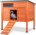 Wooden Duck Coop, Duck House for Outside with Larger Windows